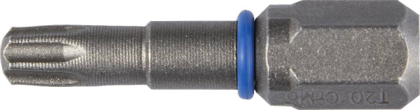 Биты "ЭКСПЕРТ" торсионные кованые, обточенные, хромомолибденовая сталь, тип хвостовика C 1/4", T10, 25мм, 2шт ЗУБР