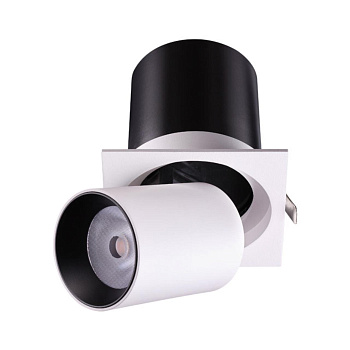 Встр.св-к IP20 LED 3000К 12W 220V LANZA белый/черный NOVOTECH