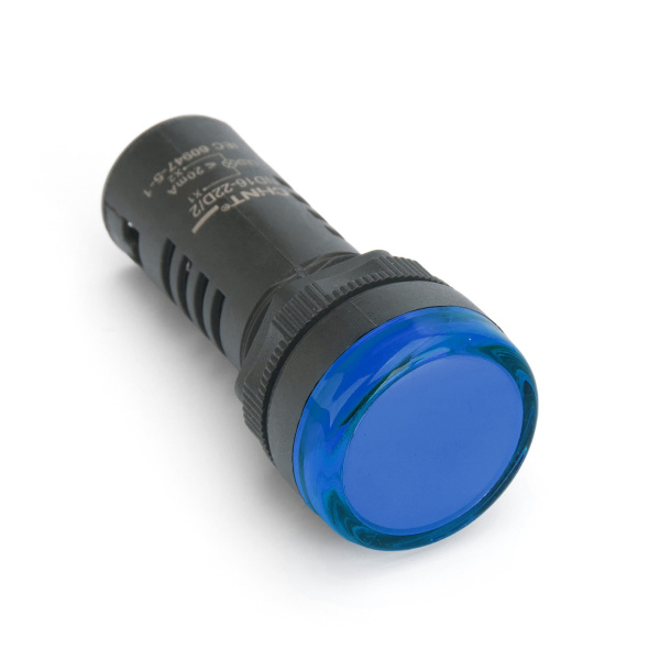 Индикатор ND16-22D/2C синий, встр. резистор, IP65 АС/DC24В (R) CHINT