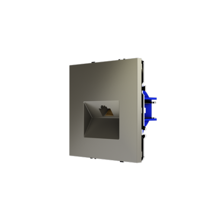 Розетка компьютерная встраиваемая Voltum S70 двойная RJ45+RJ45 КАТ.6, (шелк)