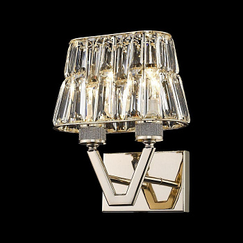 Светильник настенный Золото, Черное золото/Прозрачный E14 2*40Вт WE152.02.301 WERTMARK