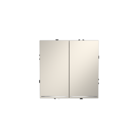 Выключатель встраиваемый Voltum S70 двухклавишный с подсветкой 10А, (кашемир)