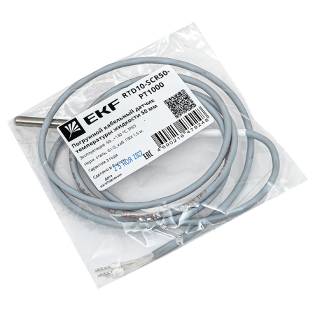 Погружной кабельный датчик температуры жидкости 50 мм RTD10-SCR50-PT1000 EKF