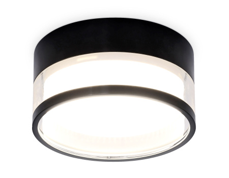 Светильник накладной TN5506 SBK/CL черный песок/прозрачный GX53 D85*43 Ambrella Light