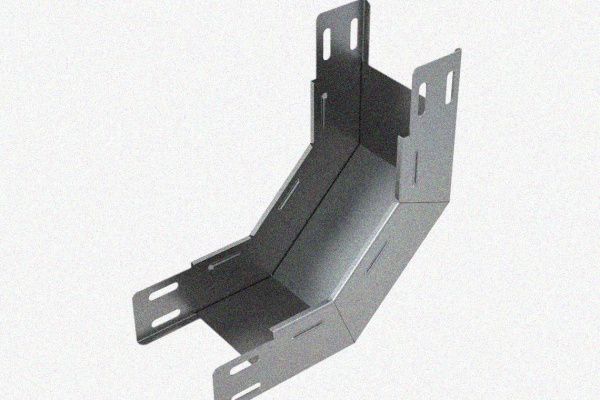 Лоток замковый глухой КПЗГ 100х50-45 УХЛ1 для поворота трассы вверх на 45, горячее цинкование, S1,0