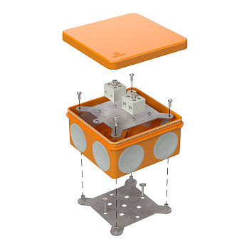 Коробка огнестойкая для о/п двухкомпонентная 60-0300-FR6.0-4 Е15-Е120 100х100х50 RAL2004 Промрукав