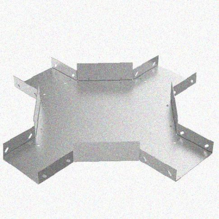 Лоток крестообразный замковый глухой КМЗГ 200х50 УТ1,5, горячее цинкование, S1,5