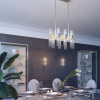 Подвес G9 1*5W 220V PERLA серебристый/стекло/металл.цепочки ODEON LIGHT