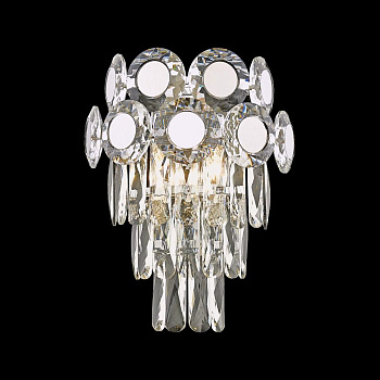 Бра Хром/Прозрачный E14 2*40Вт WE134.02.101 WERTMARK