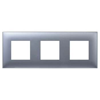 Рамка "Avanti", "Закаленная сталь", 3 поста (6 мод.) DKC