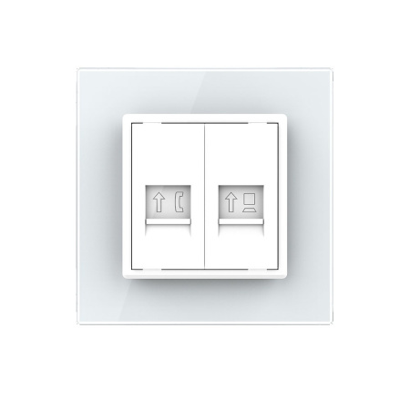 Розетка ТЛФ/КОМП RJ-45 Белая Livolo