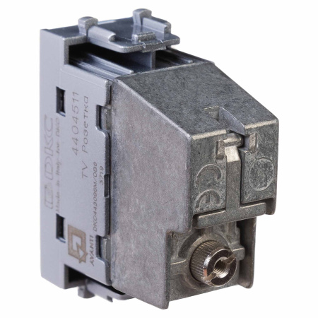 Розетка ТВ проходная "Закаленная сталь" "Avanti", 1 мод DKC