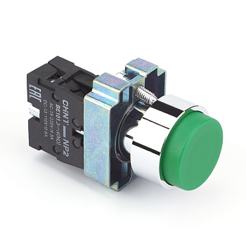 Кнопка управления NP2-BL31 без подсветки, зеленая, 1НО, IP40 (R) CHINT