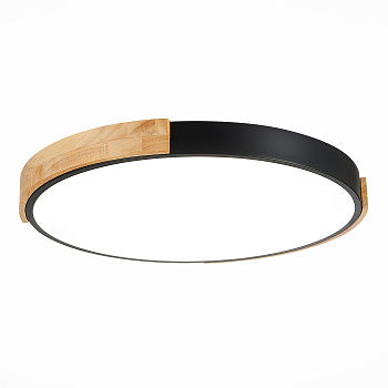Светильник потолочный Черный, Светлое дерево/Белый LED 1*40Вт 3000K/4000K/6000К SLE201342-01 EVOLUCE