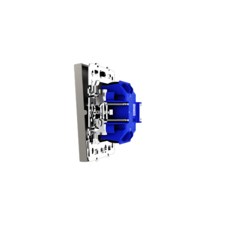 Выключатель встраиваемый Voltum S70 одноклавишный с подсветкой 10А, (кашемир)