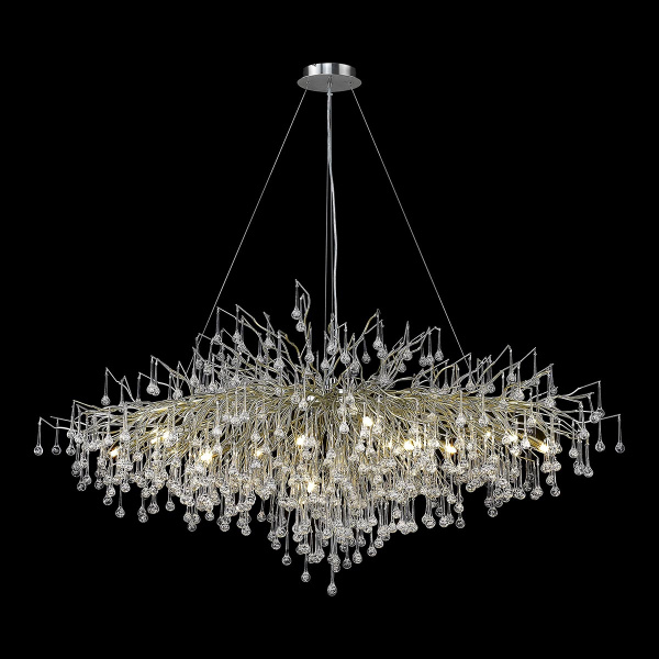 Люстра подвесная Матовый никель/Прозрачный G9 15*40Вт WE189.15.223 WERTMARK