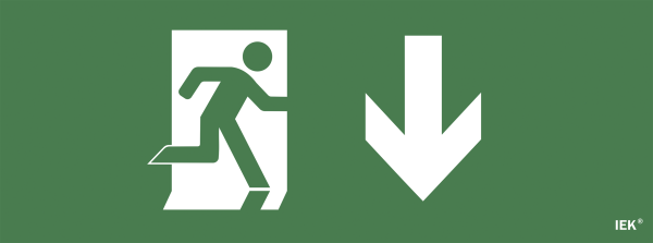 Самоклеящаяся этикетка 240х90мм "Фигура/стрелка вниз" для ССА 1005 IEK