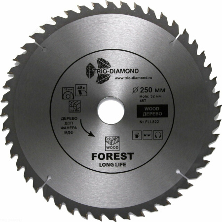 Диск пильный 250*32*48Т FLL822 Trio-Diamond
