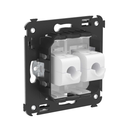 Компьютерная розетка RJ-45 без шторки в стену, кат.5е двойная, "Avanti", "Белое облако" DKC