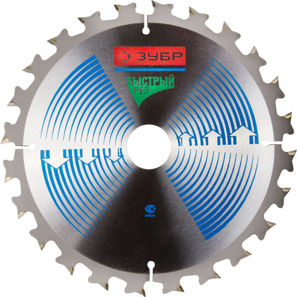 Быстрорез 170 x 30мм 24Т, диск пильный по дереву ЗУБР