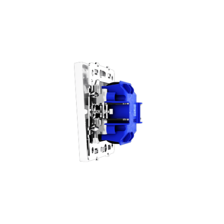 Выключатель встраиваемый Voltum S70 одноклавишный с подсветкой 10А, (белый глянцевый)