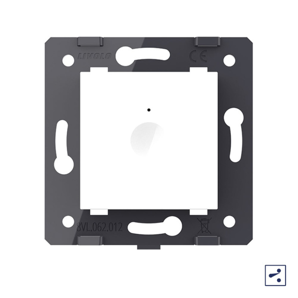 Одноклавишный проходной сенсорный выключатель Module, цвет белый (механизм) Livolo