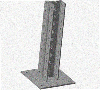 Стойка напольная (потолочная) сдвоенная СНПС600 УХЛ1,горячее цинкование, S2,5