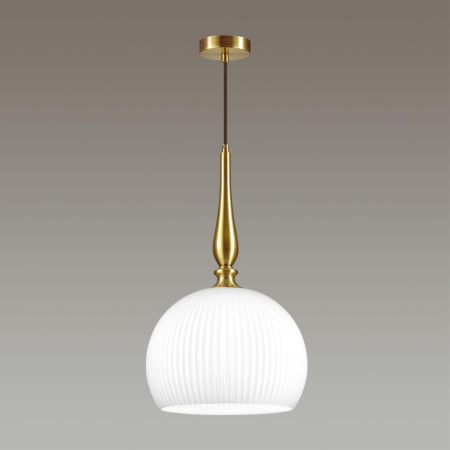 Подвес E27 60W RUNGA белый/бронзовый ODEON LIGHT
