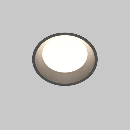 Встраиваемый светильник LED 12Вт Черный IP44 Downlight DL055-12W3-4-6K-B Technical Maytoni