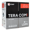 Кабель витая пара TERACOM PRO Cat,5E F/UTP 4 пары solid внешний 24AWG оболочка LDPE цвет черный (упак, 305м) EKF