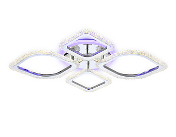 Потолочный светодиодный светильник с пультом FA5148 CH хром 77W 680*630*90 (ПДУ РАДИО 2.4) Ambrella Light