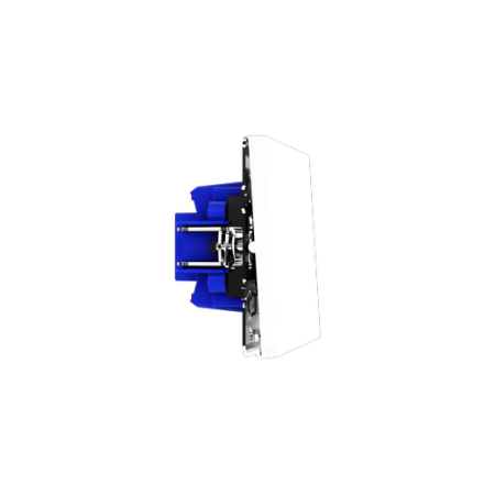 Перекрестный переключатель встраиваемый Voltum S70 одноклавишный 10А, (белый глянцевый)