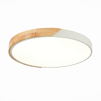 Светильник потолочный Белый, Светлое дерево/Белый LED 1*45Вт 3000K/4000K/6000К SLE200952-01 EVOLUCE