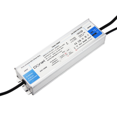 Donel, 150Вт,DC24В,6.25А, IP67,260*73*45мм,блок питания DALI,с функцией Push-Dim, PFC >0.95, серия:DN8HF