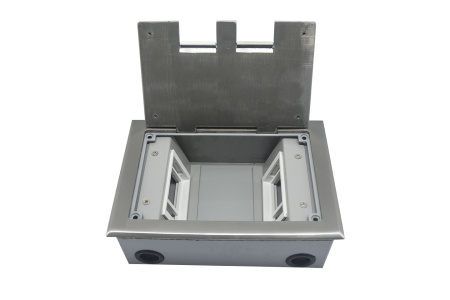 Donel Лючок в пол 6 мод. (2 мод. 45х45 мм. + 2 мод. 22.5х45 мм.), нержавеющая сталь, (с уст. набором)