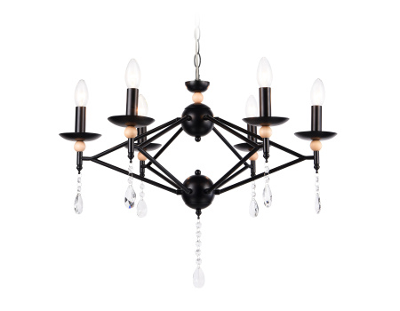 Светильник подвесной TR9597/6 BK черный E14/6 max 40W D660*880 Ambrella Light