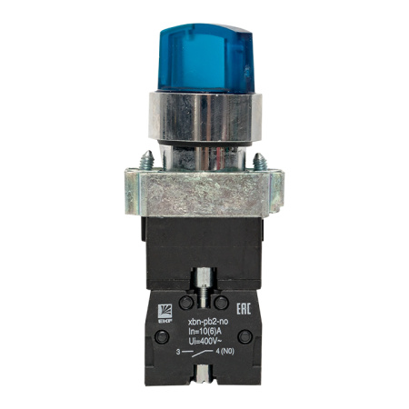 Переключатель BD21 2P c синей подстветкой 230В NO PROxima EKF