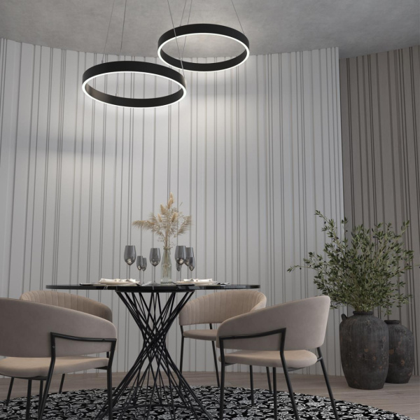 Св-к подвесной димм.,в комплекте пульт ДУ (2.4G) IP20 LED 3000К~6000К 50W 220V черный ITER NOVOTECH