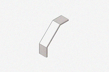 Крышка лотка замкового КЛСЗ 400х65-90 УТ1,5 для поворота трассы вниз на 90,горячее цинкование, S1,0