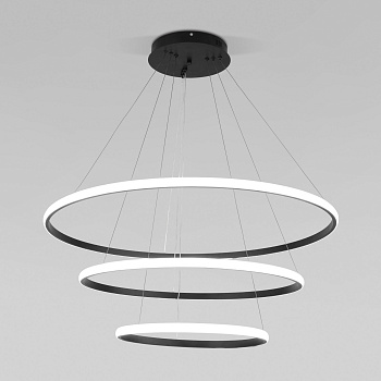 Подвесной светодиодный светильник с ПДУ черный IP20 (90264/3 черный) Eurosvet