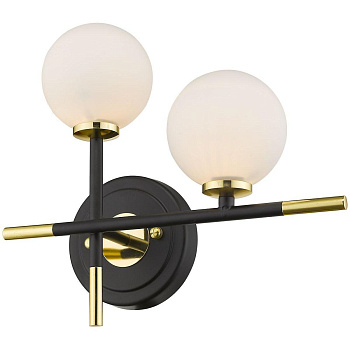 Светильник настенный Черный, Хром/Белый G4,LED 2*5Вт WE238.02.321 WERTMARK