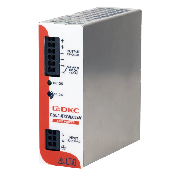 Источник питания "ECO POWER", однофазный, 72Вт, 3А, 24В DKC