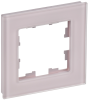 BRITE Рамка 1-мест. РУ-1-2-Бр стекло розовый матовый IEK