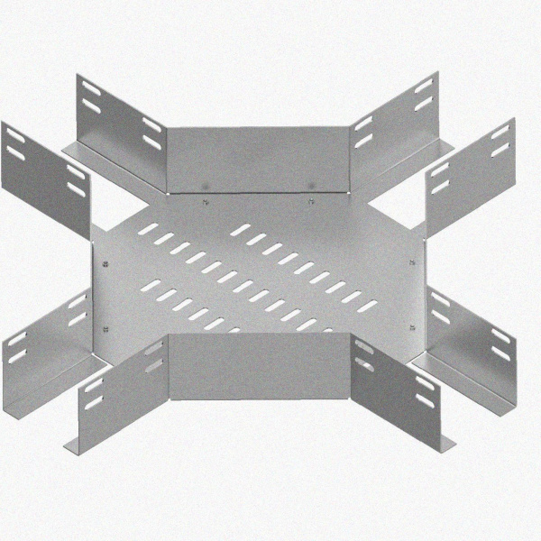 Лоток крестообразный глухой КМГ 200х100 УТ1,5, горячее цинкование S1,5