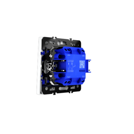 Выключатель с самовозвратом встраиваемый Voltum S70 двухклавишный 10А, (белый матовый)