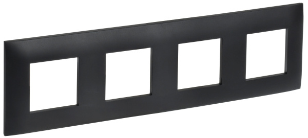 SKANDY Рамка 4-местная SK-F04Bl черный IEK