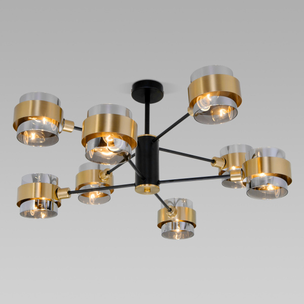 Потолочная люстра с плафонами 8*E14 60Вт черный IP20 Arcada (70127/8 черный/дымчатый) Eurosvet Потолочная люстра с плафонами 8*E14 60Вт черный IP20 Arcada (70127/8 черный/дымчатый) Eurosvet