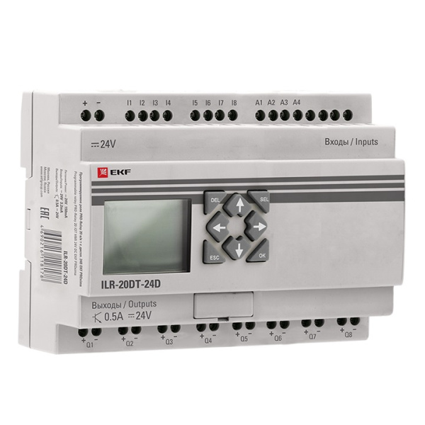 Программируемое реле 20 в/в т с диспл, 24В PRO-Relay PROxima EKF