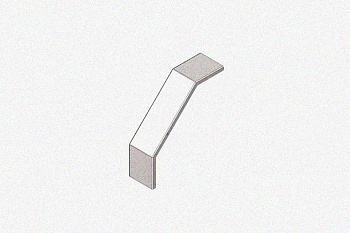 Крышка лотка замкового КЛСЗ 400х85-90 УТ1,5 для поворота трассы вниз на 90, горячее цинкование, S1,5