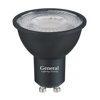 Лампа Светодиодная GLDEN-MR16-DIF-10-230-GU10-4500 1/10/100 Черная Dif 30 General